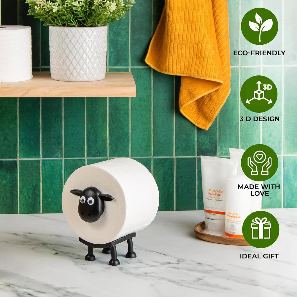 Wall Mounted Toilet Paper Holder Plastic Tissue Rack Kitchen Roll Paper Holder Bathroom Paper Hanger Hanging Organizer