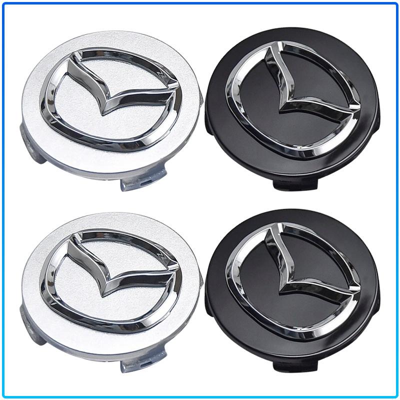 For Mazda 6 3 CX5 5 2 323 CX7 Demio Atenza Axela MX30 CX30 CX3 CX9 RX8 RX7 56mm Car Emblem Tire Wheel Hub Cap Rim Covers Auto Decorate Accessories