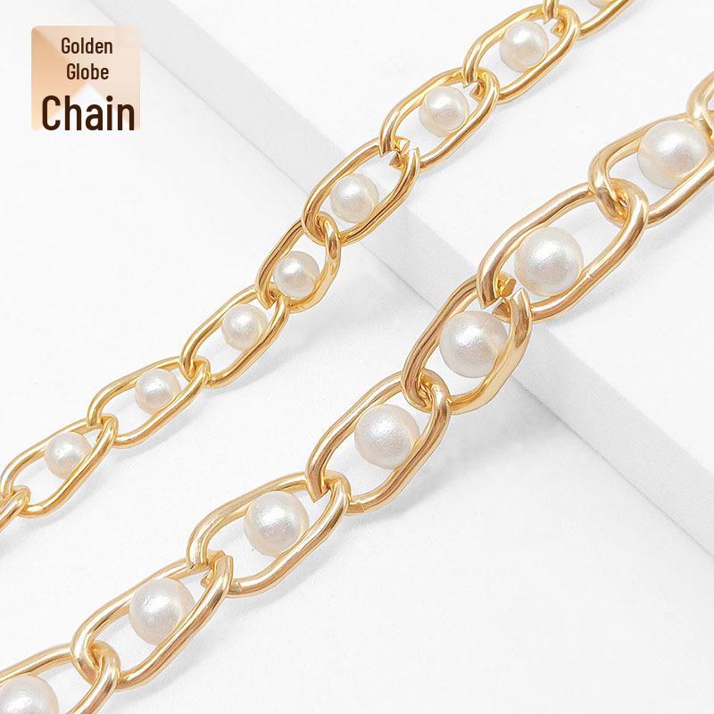 Women's Beaded Pearl Chain Waist Belt - 6mm To 8mm Aluminum Chain for Boots and Clothing Accessories