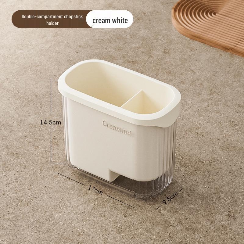 

Крем-стиль Подставка для кухонной утвари: Многофункциональная ложка, подставка для палочек и кухонный контейнер для хранения с дренажом. кремовый/белый