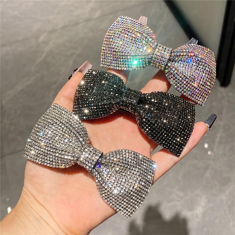 Elegante Damen-Haarspange mit Strass-Schleife, Funkelndes Harz-Design, Ideal für den Alltag & Besondere Anlässe, Perfektes Valentinstagsgeschenk