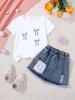 Set di gonne casual in denim alla moda per bambine