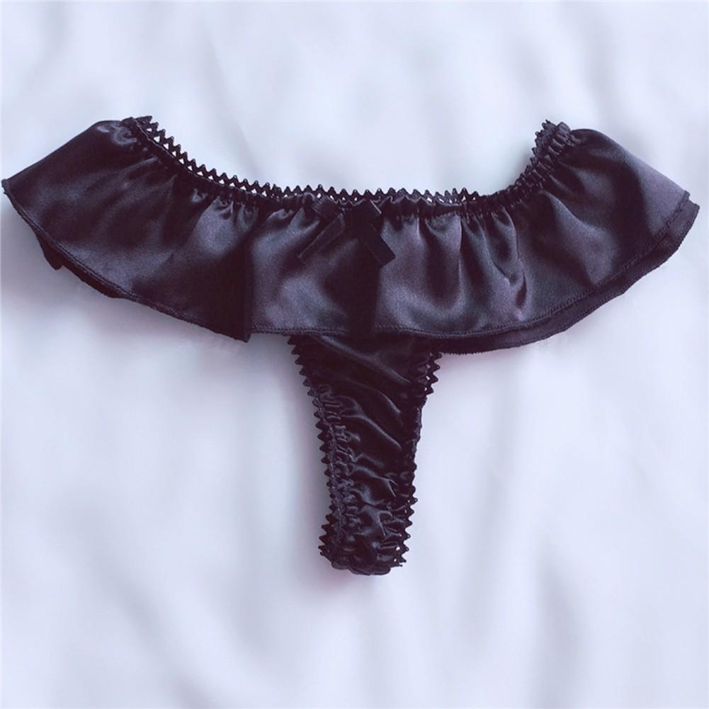 Boxer Underwear Briefs Emulation Silk Thong Lingerie Underpants Panties