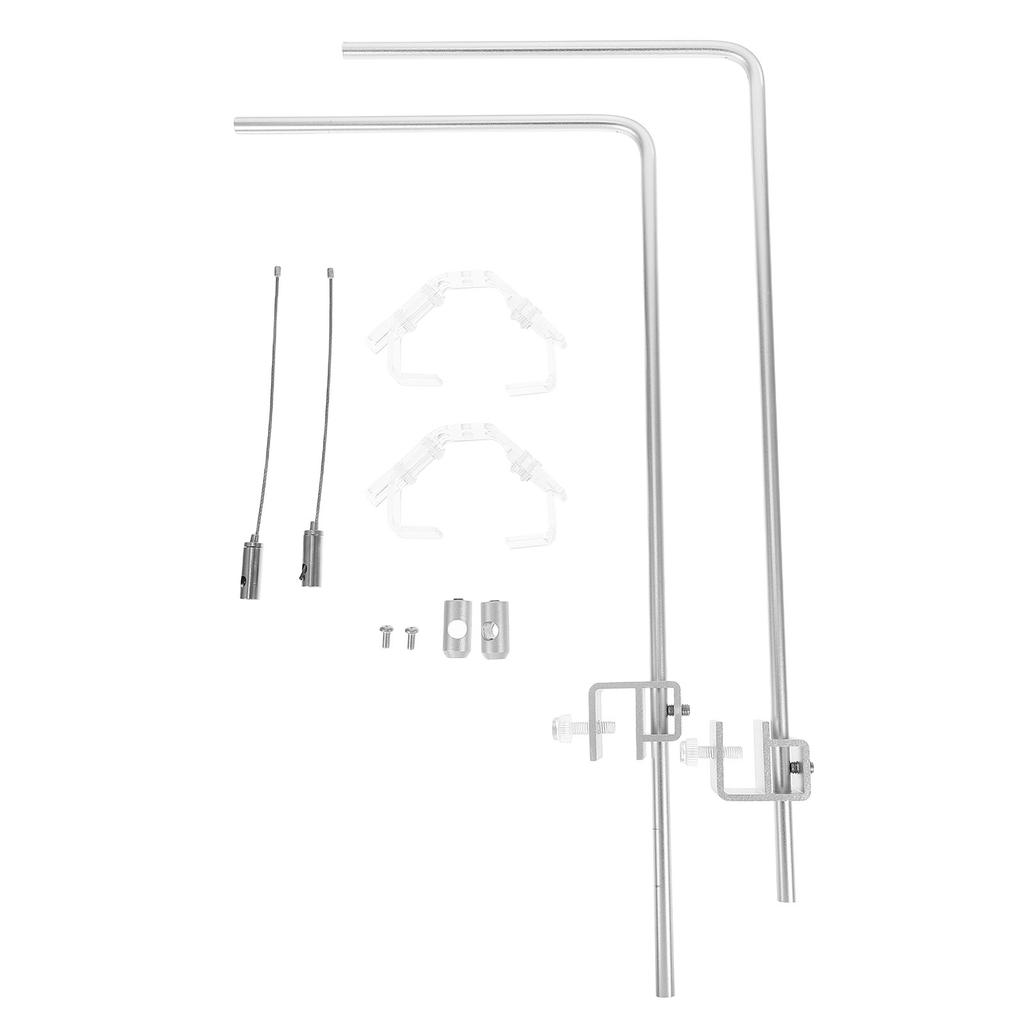 2Pcs Heavy Duty Fish Tank Light Bracket Aluminum Alloy Adjustable Aquarium Lighting Stand for Freshwater and Saltwater Tanks