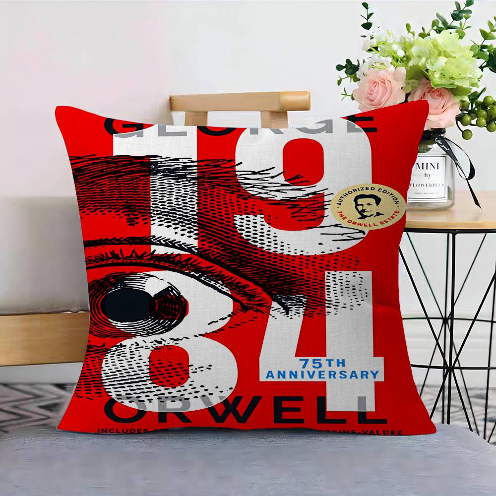 1984 George Orwell Movie Stitch Lucky Dragon Pillow Cover Sofa Cushion Cover Home Room Decoration Children Gift
