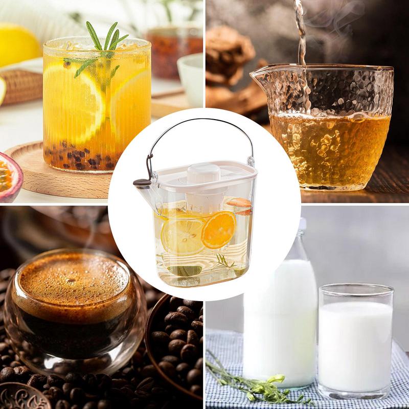 Water Pitcher For Fridge Cold Drinking Beverage Jar Pitcher PET Water Mix Drinks Jug Lemonade Pitching Kettle With Handle For