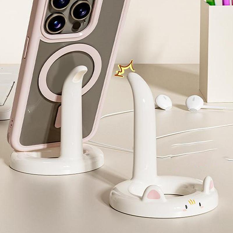 Cartoon Cat Shape Mobile Phone Stand Phone Rack Portable Cute Colorful Lazy Phone Desktop Holder For Cell Phone