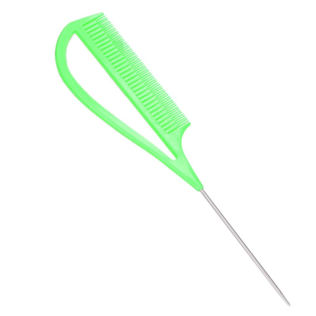 Hair Highlighting Tail Comb AntiStatic Hair Styling Comb for Barber Salon Home(Green )