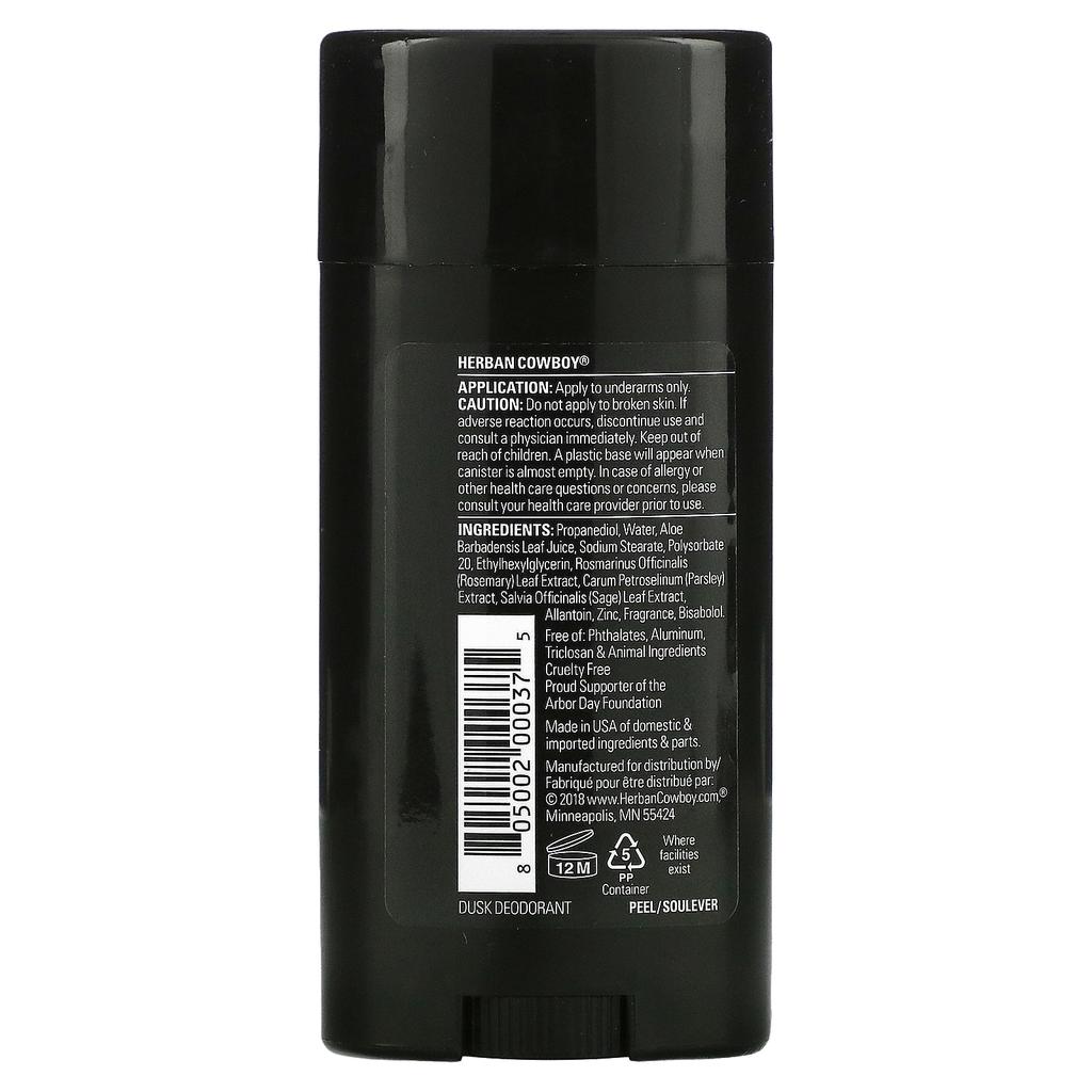 Herban Cowboy, Deodorant, Dusk, 2.8 oz (80 g)