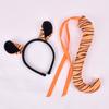 3 Pieces Tiger Costume Set Tiger Ears Headband Tail  Tutu Skirt for Kid Halloween Christmas Animal Cosplay Accessories