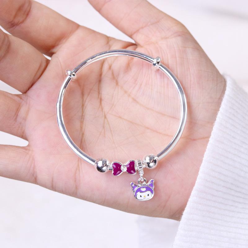 Pure Silver Bow Cartoon Bracelet for Girls (Ages 6-12) Pure Silver 9999