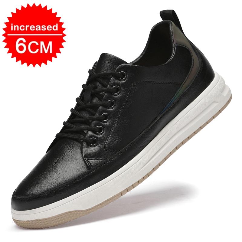 6cm Skateboard Board Elevator Schuhe Herren Sport Freizeit Sneaker Höhenerhöhende Schuhe 2025 Unsichtbarer Mann Größer Machende Lifting Flats