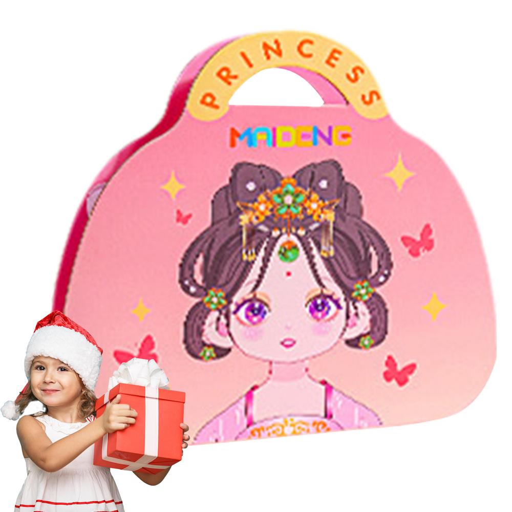 Girls Quiet Princess Book Toy Paper Doll Dress Up Game Book Children Diy Handmade Sticker Educational Toys Makeup Toys For Kid