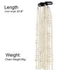 Imitation Pearl Hair Chain Fashion Hair Jewelry Long Alloy Chains For Women Exaggerated Headwear
