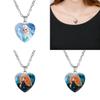 Nuovo Cartone Animato Frozen Elsa Principessa Ciondolo a Forma di Cuore Collana per Bambini Biancaneve Sirenetta Accessori