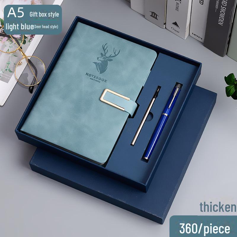 "Wenzhou A5 Buckle Notepad: Thick, High-Value Notebook Gift Box Set"