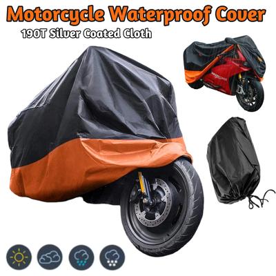 Motorcycle Cover Dustproof Motorbike Cover Wear-Resistant Fabric Motors Dust Rain Waterproof UV Protector Cover for All Season