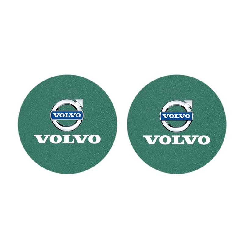 2 Stück Wildleder Auto-Getränkeuntersetzer Rutschfeste Wasserbecher-Matte Flaschenhalter-Pad Für Volvo ES90 EC40 EX40 EM90 XC90 V90 V60 XC60 V40 S80 S60 S90