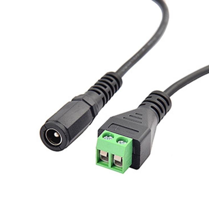 DC5.5x2.1mm Female Power Supply Adapter Cable Extension Wire Line for LED Light CCTV Cameras Electrical Projects