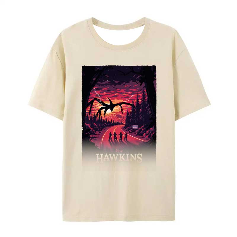 2026 Hot Selling Fashion New Product Passionate Adventure Terror Pattern Tshirt Street Wear Outdoor Leisure Sports Tshirt