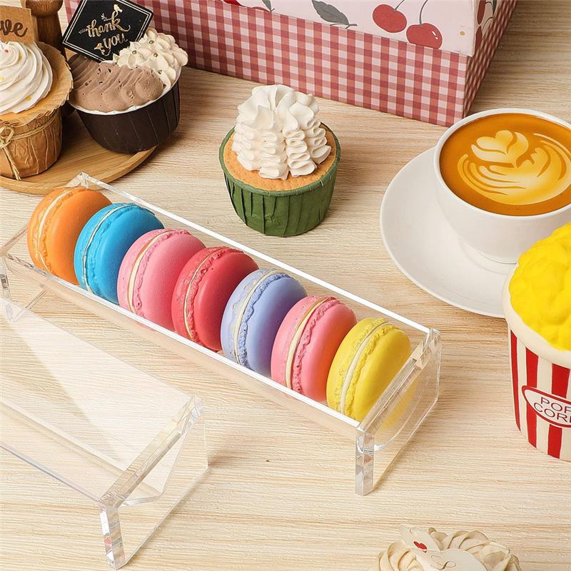 

ABWR-4 Pieces Clear Cracker Tray For Serving Rectangular Cracker Holder Acrylic Serving Tray Food Display Stands For Party Durab