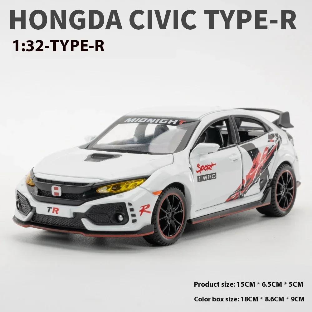 AAAX1 1 32 Honda Civic Type-R Super Modified Sport Car Alloy Metal Diecast Model Car Computer Desktop Ornaments Toys for Children