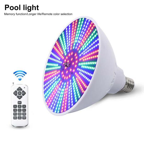 Dálkové ovládání LED osvětlení bazénu Vysoký jas Úspora energie RGB Změna barvy podvodního osvětlení bazénu Náhradní žárovka