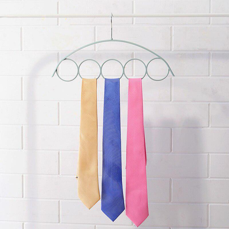 5 Layers Metal Clothes Hanger Tie Belt Storage Rack Scarf Ties