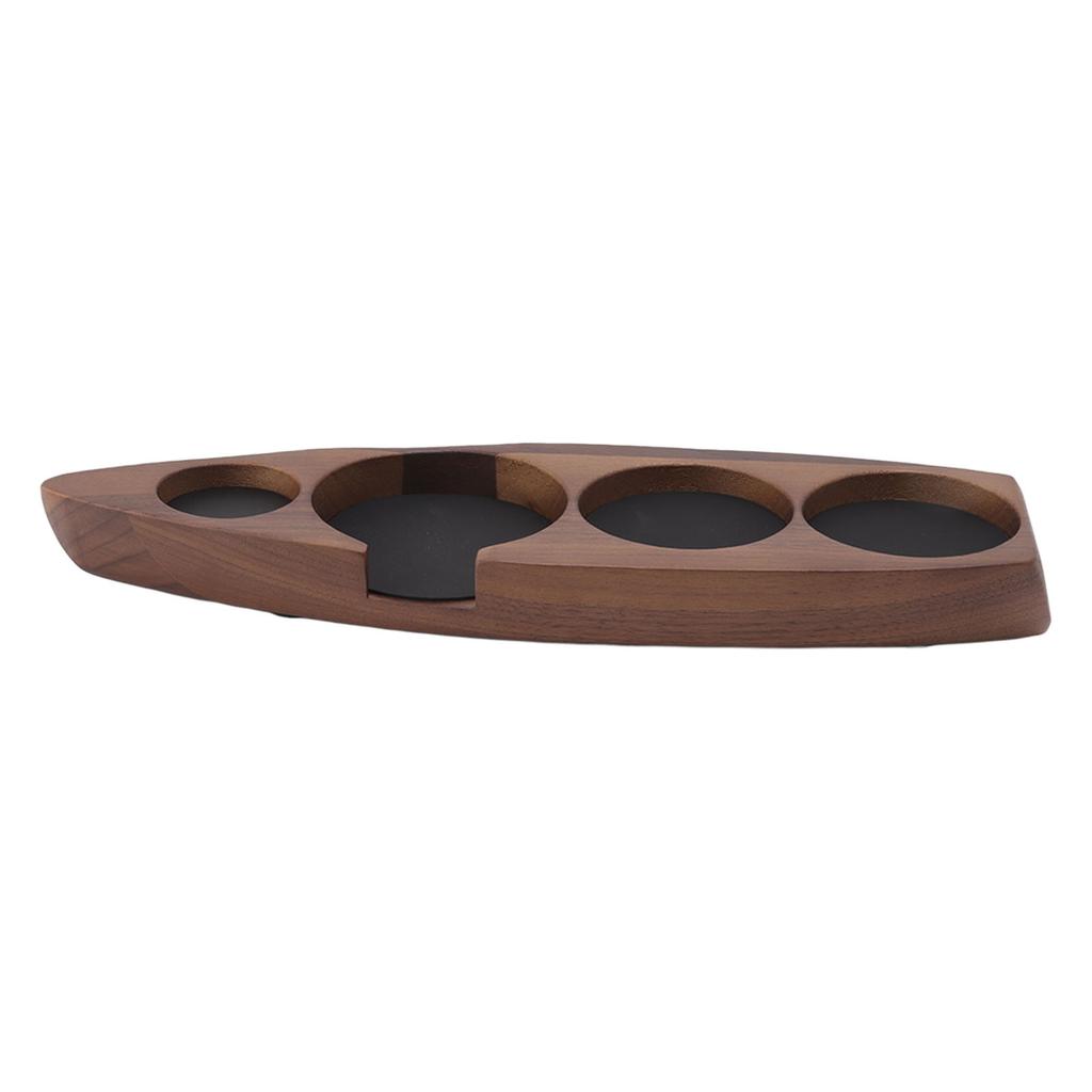 Wooden Coffee Tamper Holder Coffee Tamper Mat Stand Coffee Maker Support Storage Base Walnut Large