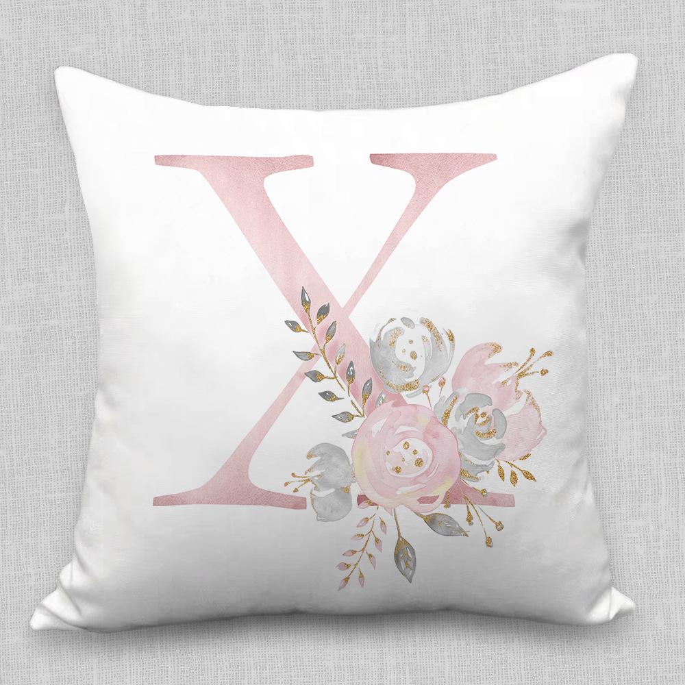 Nordische Kissenhülle Rosa Buchstaben Kissenhülle Auto Sofa Lendenkissen Sitzkissen