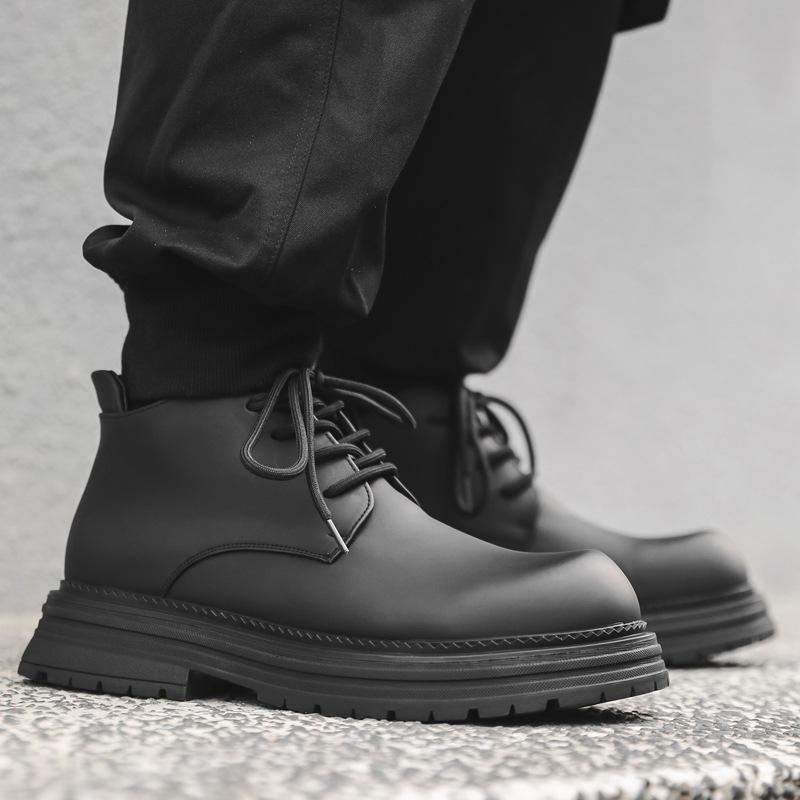 2024 new men's Martin boots wear-resistant soft sole lightweight men's tooling boots heightening autumn and winter boots 23008-J