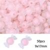 Frosted Acrylic Round Beads for DIY Jewelry and Beading Accessories