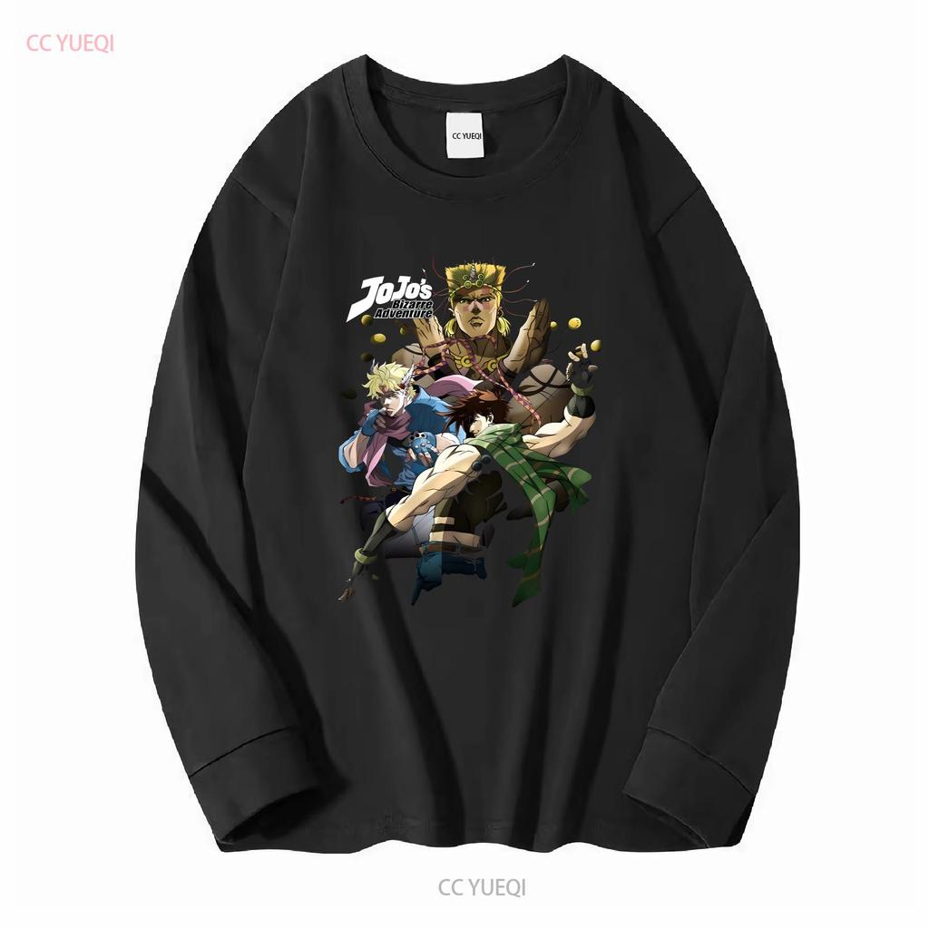 Jojos Bizare Adventure Adult New T Shirt Joseph Joestar Collage of Characters long or short sleeves vintage Washed Stretched