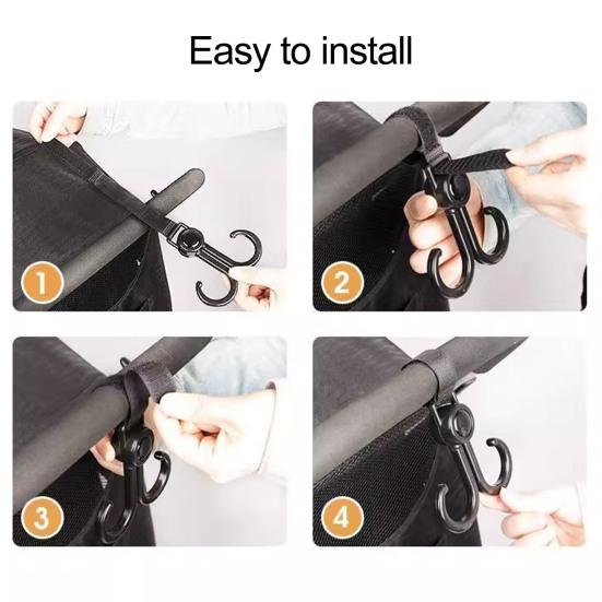 Electric Bike Hook Strong Load-bearing Adjustable Fastener Tape Design Simple Installation Multifunctional Universal Double Hook