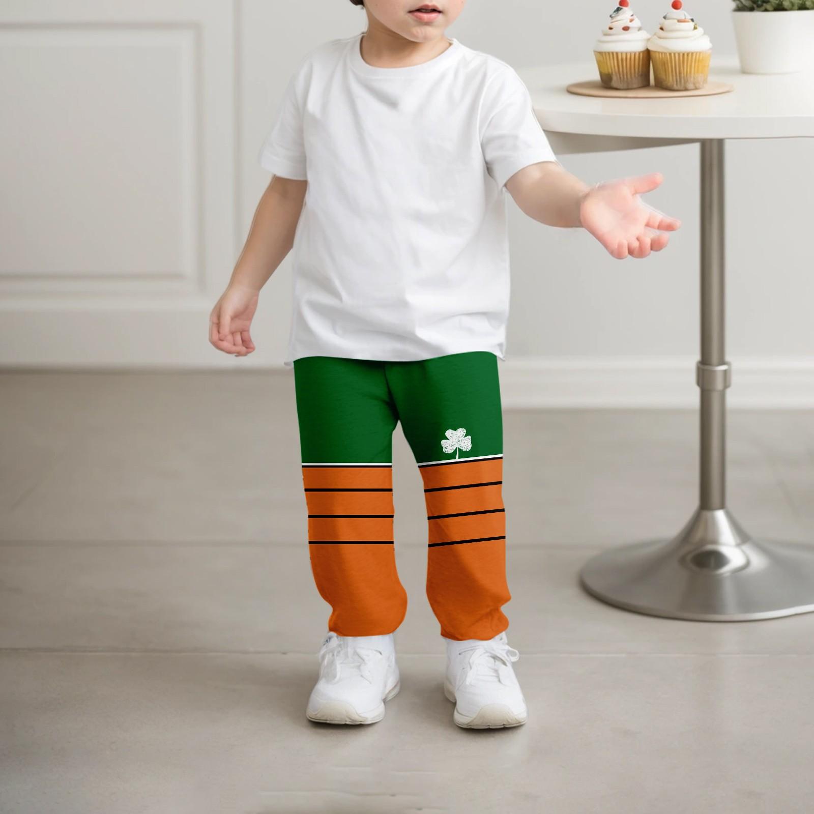 

Детская мода, рождественские свободные однотонные повседневные спортивные штаны с завязками на талии для отдыха 130