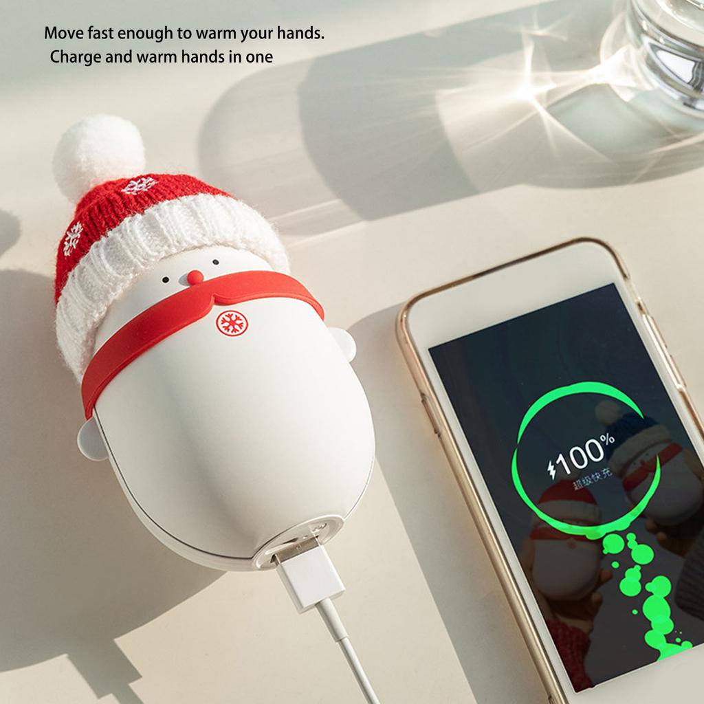 Hand Warmer Multifunctional Rechargeable Snow Man Hand Heater 6000mAh Powerbank for Cold Winter