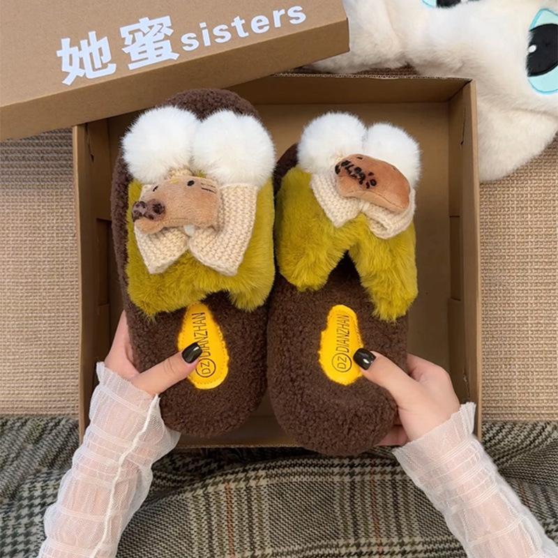 

Толстоподошвенные пушистые тапочки женские 2025 новый осень и зима высокий стиль интернет-знаменитость супер огонь пушистые милые хлопковые тапочки 40 жёлтый