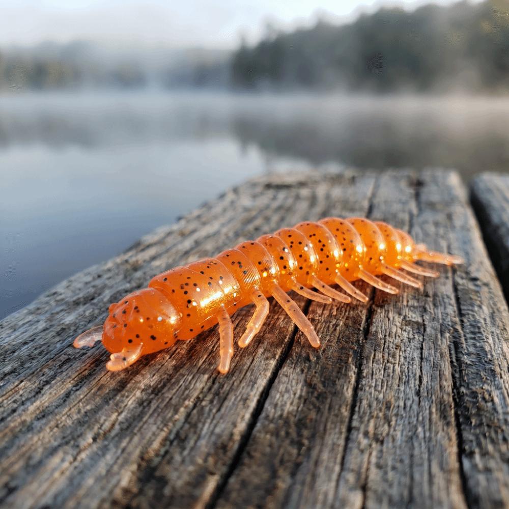 48PCS 2.95inch Fishing Worm Lures Soft Bass Baits Hellgrammite Fishing Lures  Bass Fishing