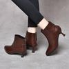 Pointed thin heel short boots women's simple temperament ankle boots fashion boots high heel fashion boots