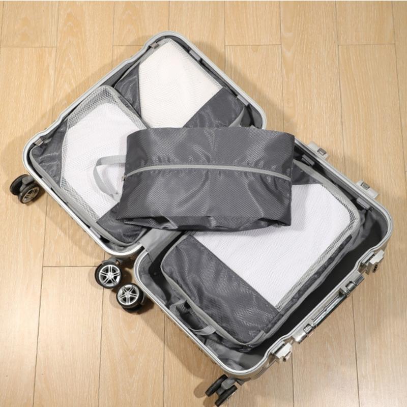 4 Set Travel Packing Cubes Compression Packing Cubes for Suitcase Luggage Cubes Suitcase Organizer Bags Travel Essential