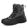 Men Casual Ankle Boots Lace Up Platform Shoes Black High Top Sneakers Walking