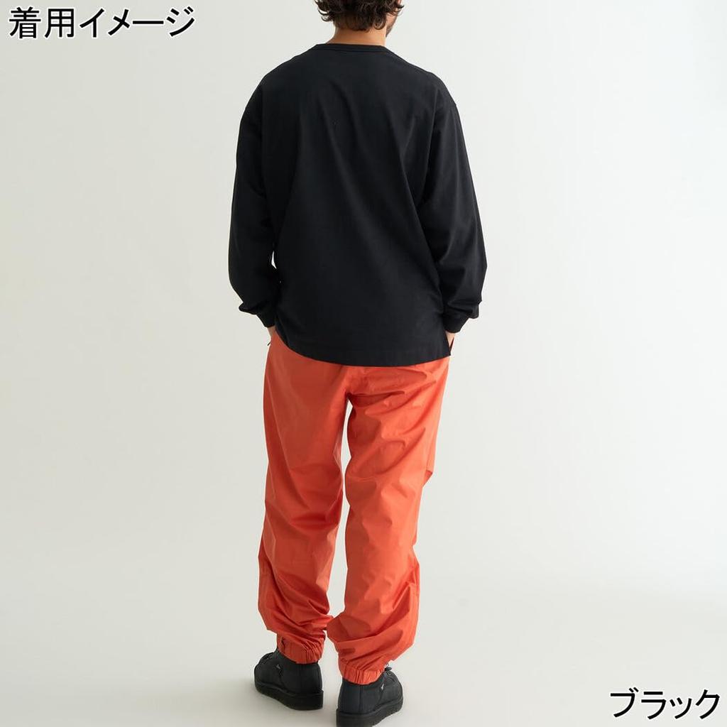 NANGA Men's Eco Hybrid Box Logo Embroidered Long Sleeve T-Shirt (White, Size L) NW24111G803