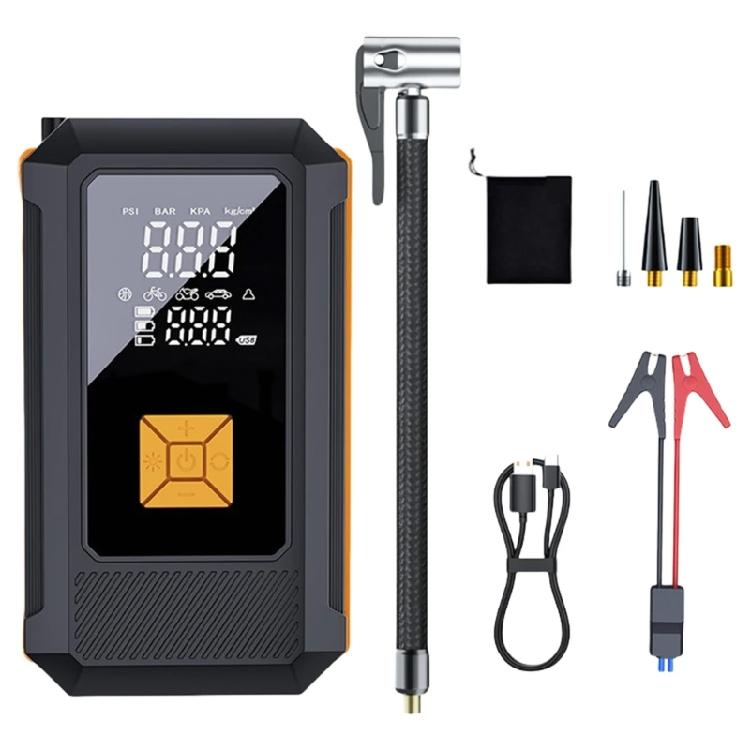 Vehicle Rechargeable 12000mAh Car Air Compressor With Fast Inflation For Automotive Tires And Emergency Battery Charging