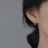 Double-layer Circle Smooth Earrings Women's Simple Retro Personality Hong Kong Style Fashion Earrings New Trendy