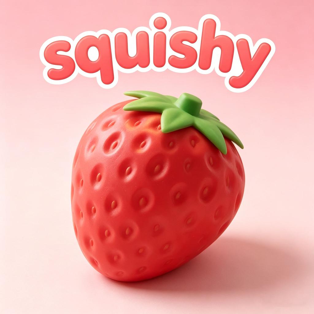 8cm Super Jumbo Strawberry Squishy - Slow Rising Non-Toxic Anxiety Relief Squeeze Toy
