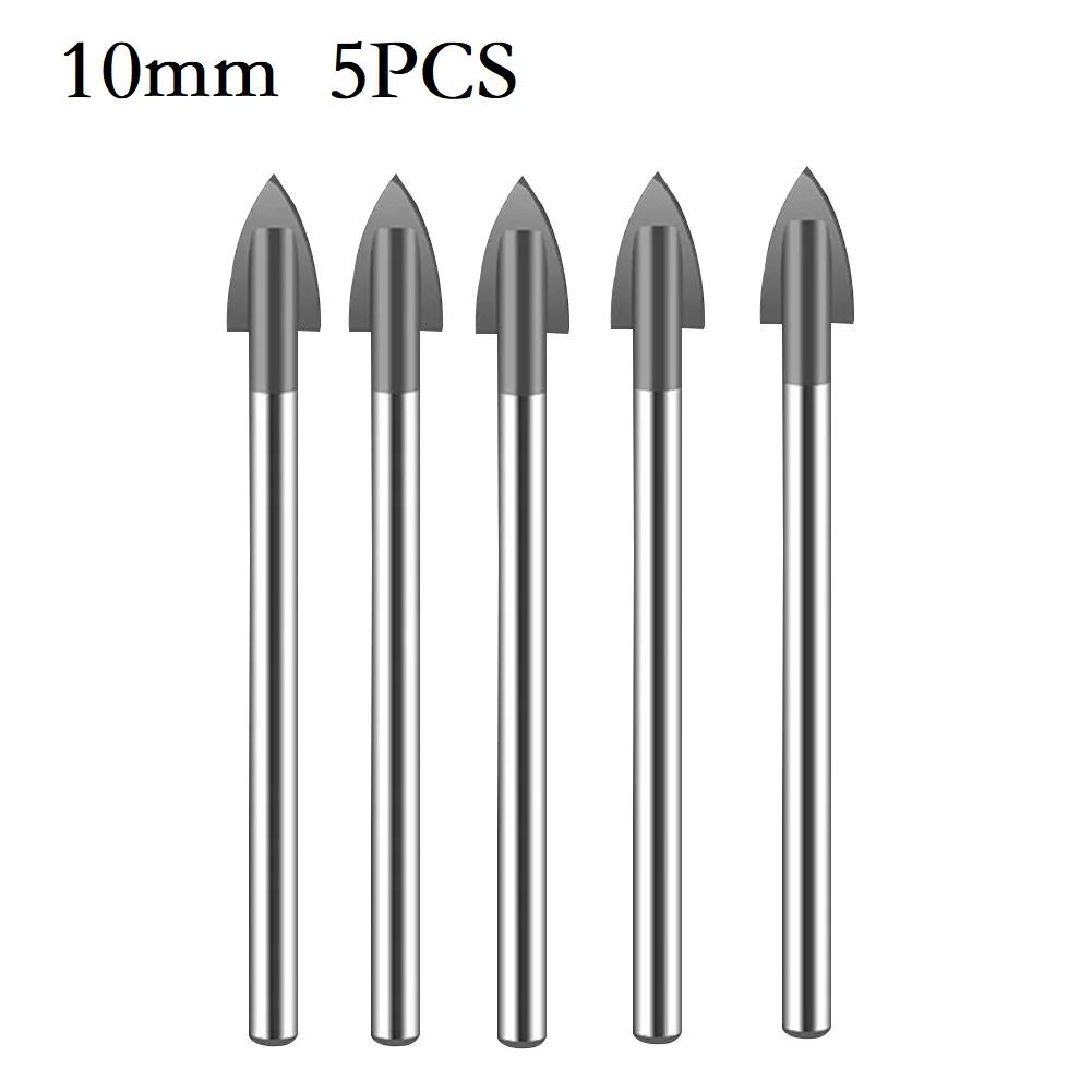 5PCS 312mm Carbide Drill Bits for Tile and Glass Effective for Drilling Holes In Different Materials for DIY Projects