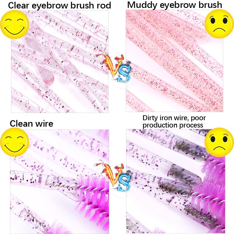 200Pcs Eyelash Extension Disposable Eyelash Brush Mascara Stick Applicator Propeller Eyebrow Makeup Brushes Set Makeup Tools