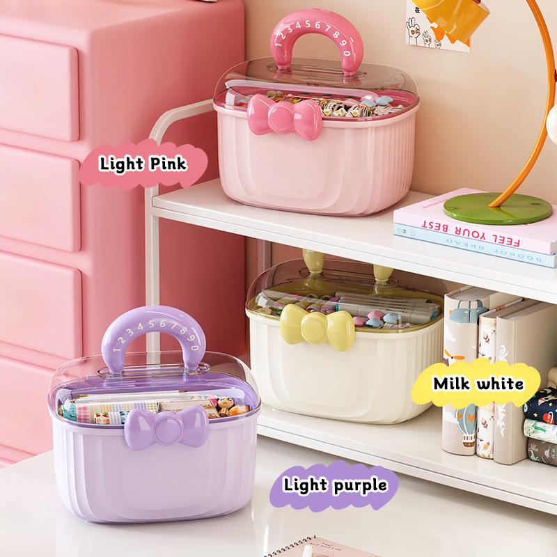 Girl Hair Accessories Storage Box Portable Makeup Organizer Jewelry Storage Box for Hair Ties Hairpin Earring Bracelet Necklace