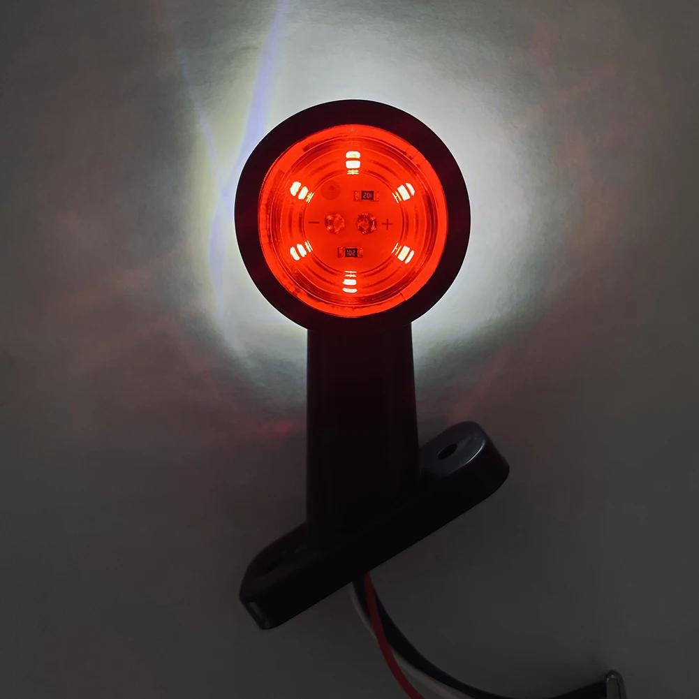 2PCS 10-30v LED Side Outline Lights Stalk Lamp Marker Light Lamp E8 E-MARK Trailer Truck Lorry Tractor Bus Indicator Lights