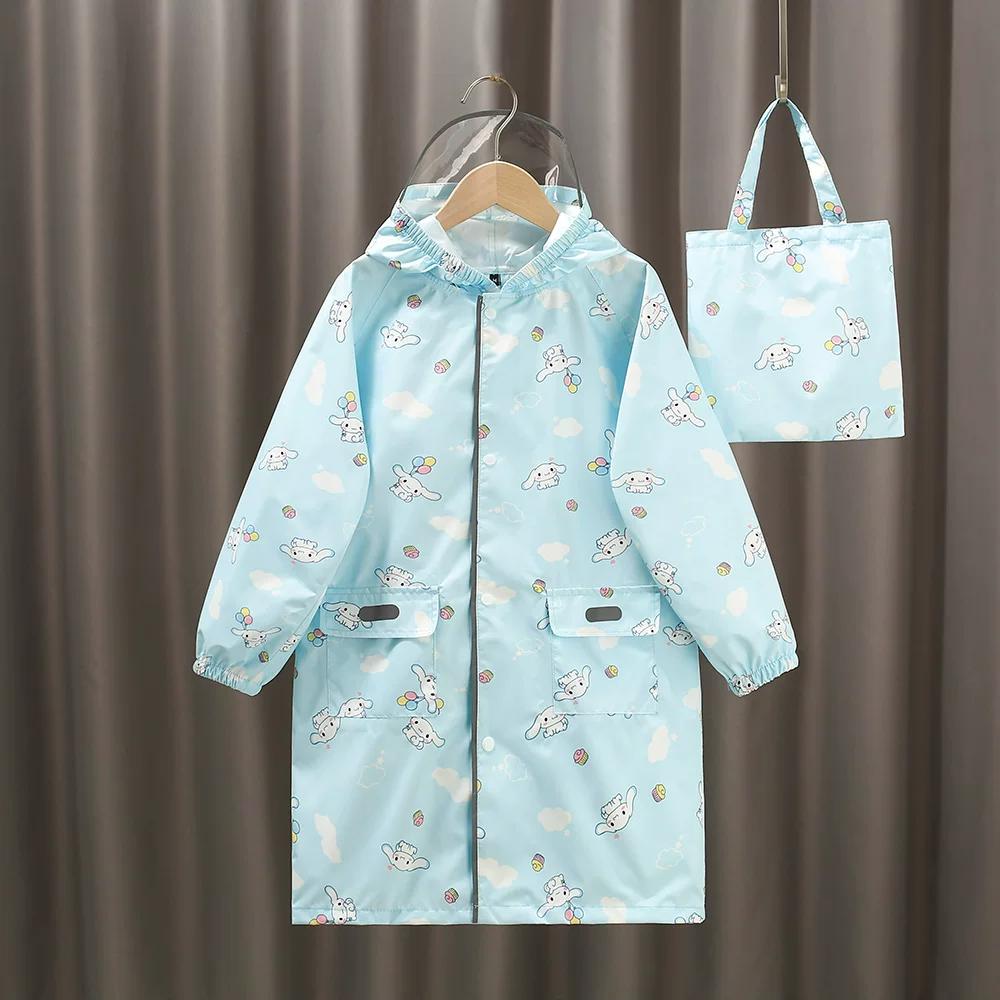 Children's Raincoat 2026 New Model for Primary School Students Cartoon Anime Lightweight Quick-Dry Waterproof Split Long Zipper Rain Poncho